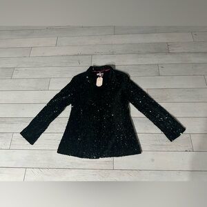 Nanette Lepore Sparkling Black Cardigan